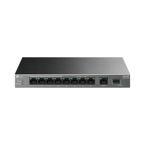 Switch poe 8 cổng tp-link LS1210GP 1 Switch poe 8 cổng tp-link LS1210GP